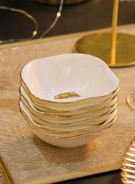 瓷味碟10个家用骨蘸料碟醋碟调味子碟欧式深子吐骨碟RVD沾碟碟小