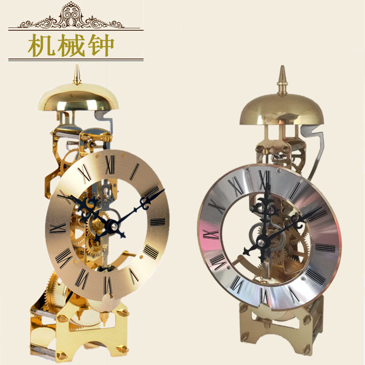 简约现代机械台钟整点报时