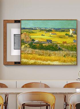 世界名电画开梵电高风景油画印象派风格表箱装饰画匣关遮挡梵高油