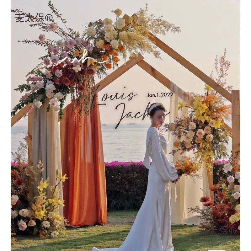 麦太保森系庆道户具外草坪婚礼布置田园复古原木拱门框架婚求布婚,节庆用品/礼品,陪嫁用品套装,淘宝优惠券,粉丝福利购,淘宝优惠卷