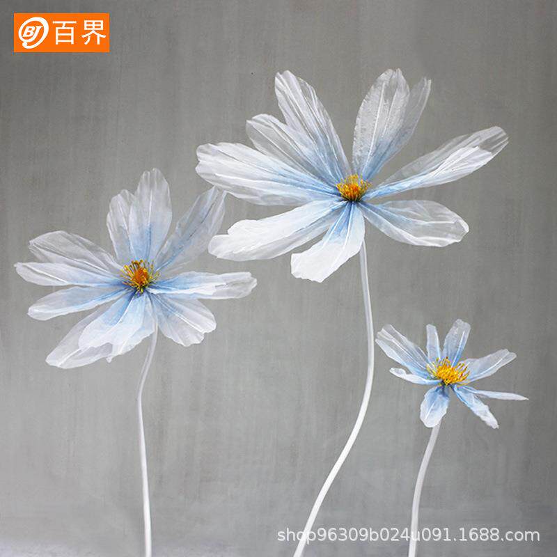 婚庆道具婚礼真丝网花路橱引窗装饰件摆景纱花t台MFN场布置雏菊
