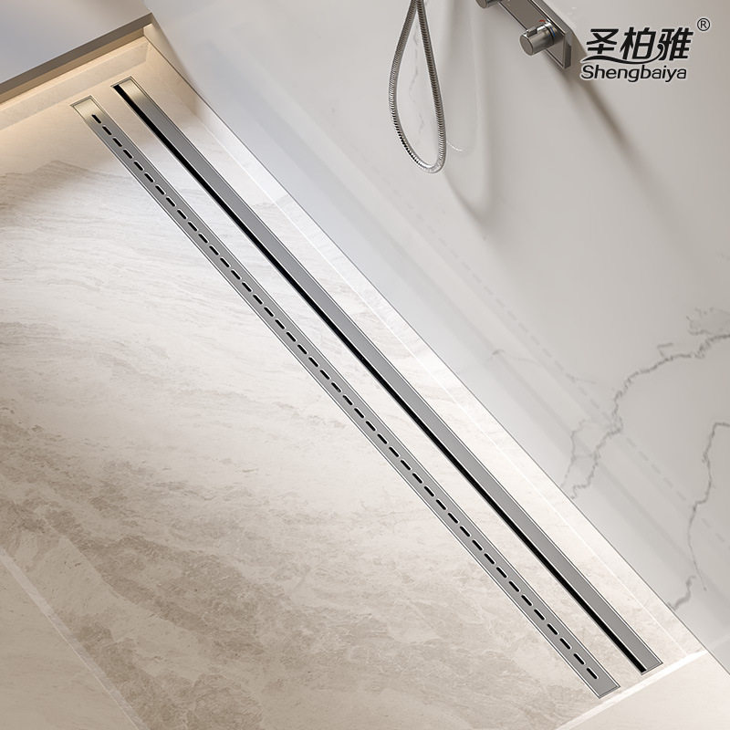 3.2cm宽极窄线型长方形不锈钢304防臭地漏淋浴房长条极简隐形排水