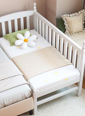 A10宝L欧式白色榉木宝儿KLF实木拼接床加宽床婴幼儿小床公主床童