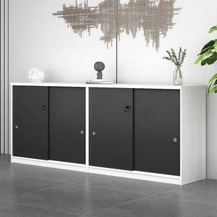 办公室文件柜矮柜木带锁抽公屉FOO柜质料柜储资物隔断柜收纳柜办