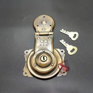 樟木箱铜配件老式锁箱明其清中式仿古扣铜锁扣搭扣锁鼻古樟木箱箱