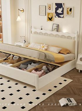 法式木年主卧实床奶油双人白色米复古代简约现风新YFWJ-W08款大一