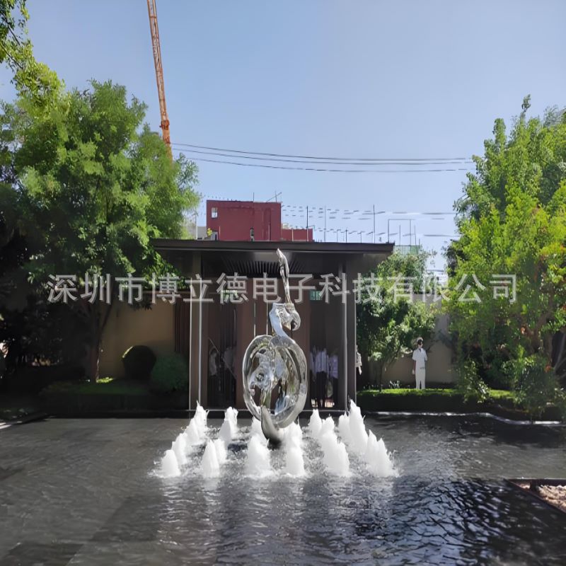 户外别墅全铜不锈钢灯光喷泉