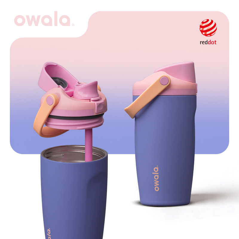 【全球新款】owala吸管杯手提不锈钢保温水杯子防漏儿童便携18oz