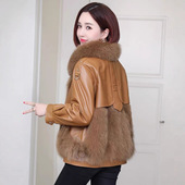 显瘦加厚保暖女士外套新款 2024冬季 海宁皮草狐狸毛领皮衣时尚