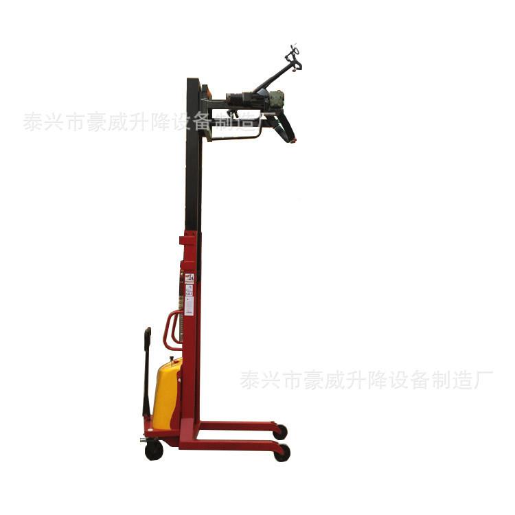 半QSO自油桶升降倒料车圆搬运车桶动可倾式装卸车电动铁桶翻转车