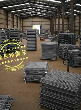 折叠式储笼仓储25794笼周箱流搬运折叠物网转格仓箱铁框仓储带轮