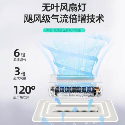 客厅灯205无叶款风扇灯吊扇吸顶灯新现代简约中山灯UBU2具