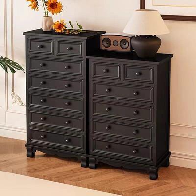 彩绘斗柜厅MWP客实木抽屉式收柜整立纳式储物柜装靠墙多层置物柜