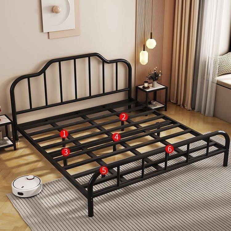 现代简约1米.床8FBL双铁架欧式铁艺家用单人人床1.2米出租屋铁床