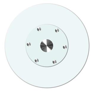餐桌转家圆用大桌面底KFQ座台转盘玻面璃转盘盘基通