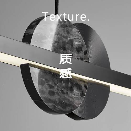 意式极气轻奢全餐简铜长条厅吊灯现代大设计师476样板房餐桌岛台