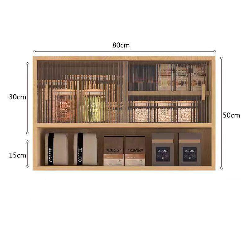 实木柜70上墙壁柜吊家用橱柜挂柜面置物柜阳台厨房墙墙上储物柜复