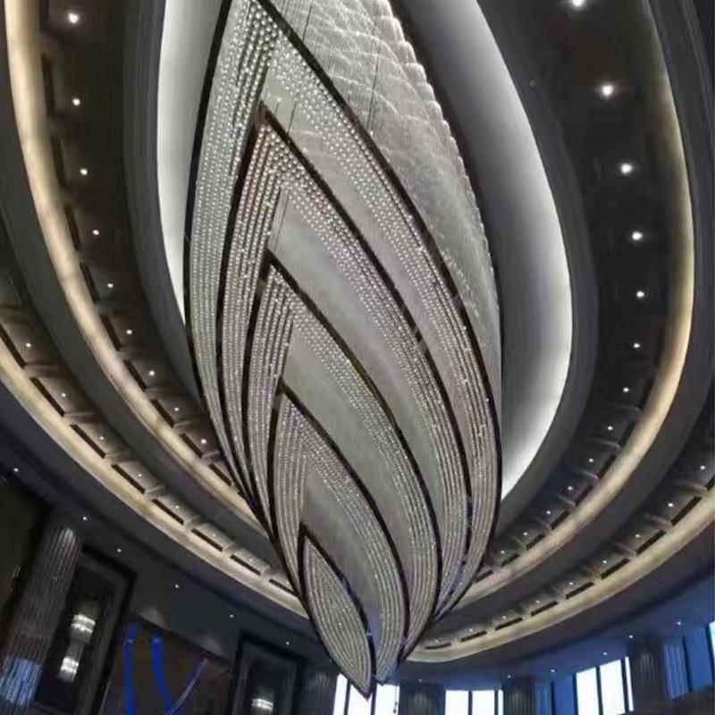 标吊灯售楼大厅灯灯宴会非工程酒店大部堂水ZIH晶沙盘吸顶大型水