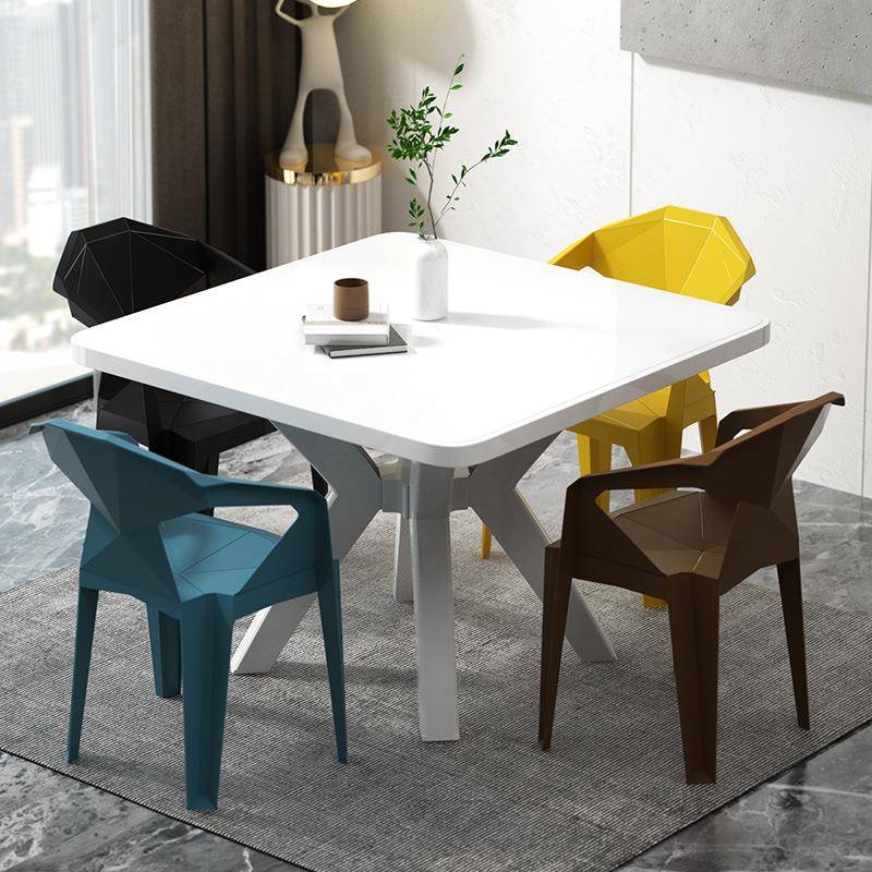 烧T&靠背BKC椅防晒防水室内餐厅饭店烤户外桌塑料椅子市夜大排档