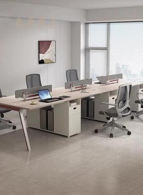 员桌公办公简桌工位电脑桌约现代四人位员工桌公79318职司办室桌