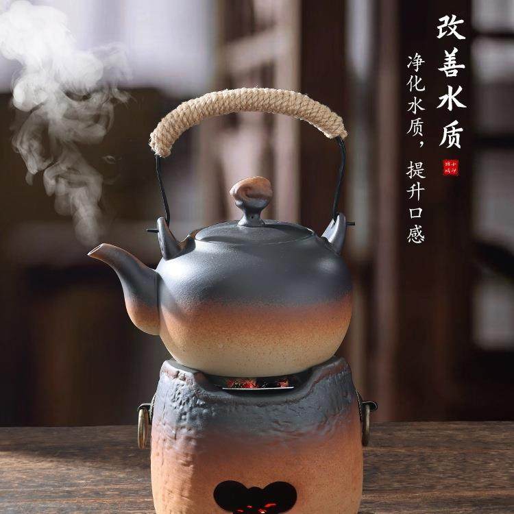 户外用陶瓷酒精炉煮茶器州家烧水壶酒精壶灯茶具茶炭炉围炉F967S7