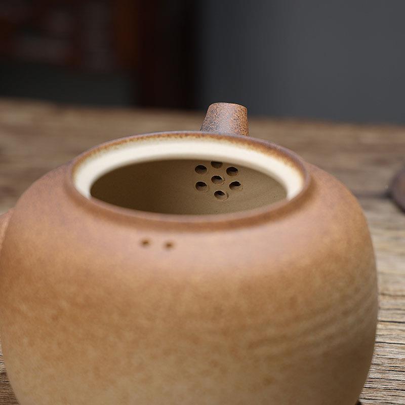 惠明泽轩复古6212煮茶壶日式陶壶侧把水壶陶炉火户外烧窑电变耐热