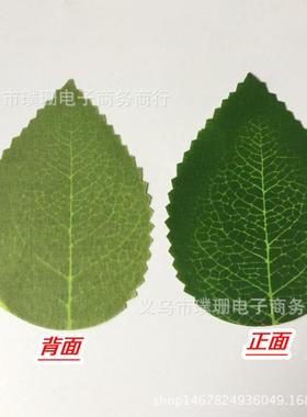 丝印玫瑰叶子绿色仿真片叶玫花瑰花配饰其它仿真IDS物植配饰用