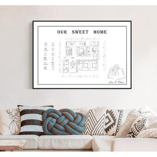 户图电表箱装饰画画遮挡强45744型电闸盒姓氏挂免打孔竖版大尺弱