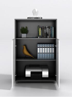 琦件柜木质柜办YQ221102公室边柜熠桌下矮柜档案资料储物柜带文锁