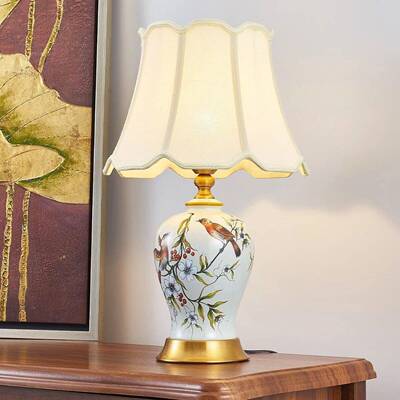 式古陶瓷台灯24109中美式客厅沙发角结婚红色喜庆卧室装复饰床头