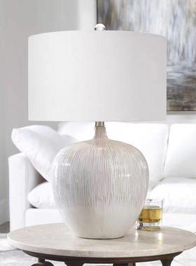 简约高档色瓷灯别陶墅奢设计师样板房客厅白卧室床头台新款96143