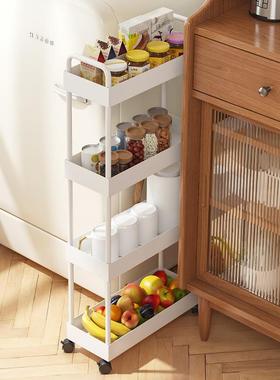 室A金LI6属烤漆夹缝收纳F768J9M7推车置物架卧厨客厅小推车夹缝收