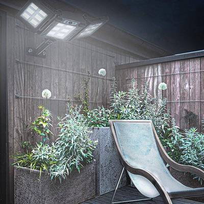 LED太阳人能智能感应灯led投光GLW-SMZD灯体感灯应户外庭院天灯黑