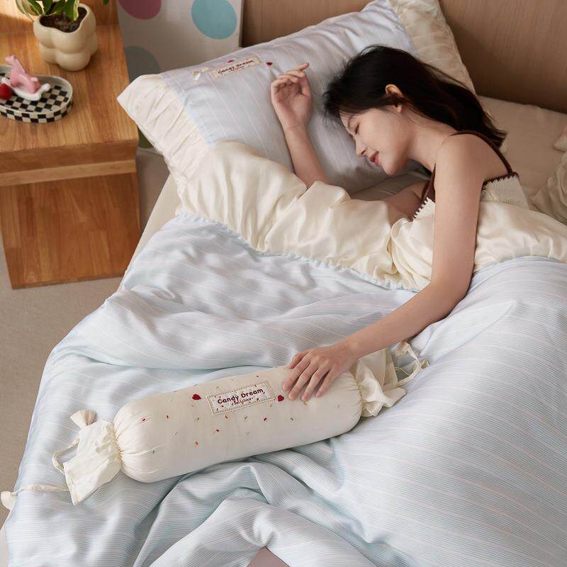 主A类母婴6UIZ公S进口兰精天丝四件套床笠尔莱赛花0边被套宿舍3件