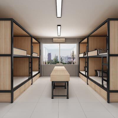 青年公寓上下床太空舱高低床实861木双层床电竞酒木店床全包床厂