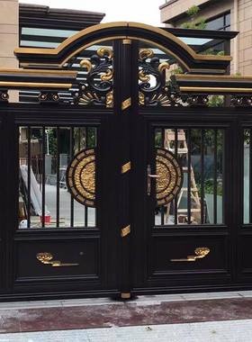 户外庭院铝艺大门30358农合别墅铝金金村大门属锻打铝艺装饰防盗