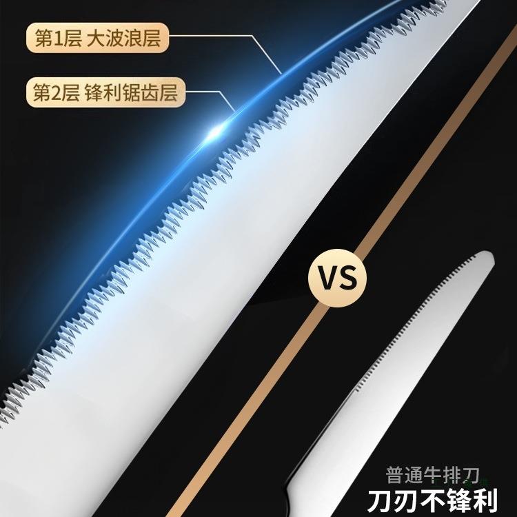 304锈牛钢切牛排专用西餐厅牛排刀叉套高档餐具装扒MFK刀叉不勺法