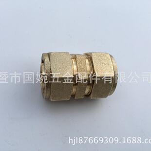 国S1620等径六件直接TEE大角直通卡套式铜管铝巨塑管铜接头