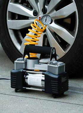 汽12V车载充气泵双车缸大功率便携汽车电式动车轮胎打气87652泵打