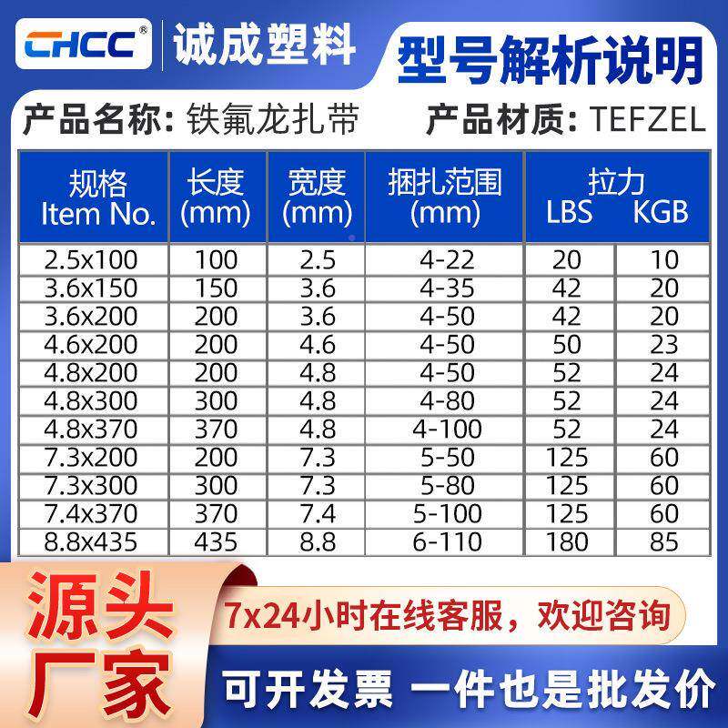 现货自锁式龙蓝色扎带1.08380条耐高氟温扎带大量束线带25*10铁0