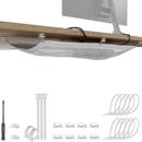 办公桌底网集17991整线理线缆管理器桌下兜电包线收纳整理绕线器