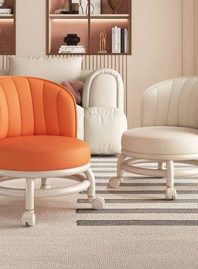 万向凳轮小凳沙子家用VLM滑轮矮凳子移动轮板网带红小圆凳发凳小