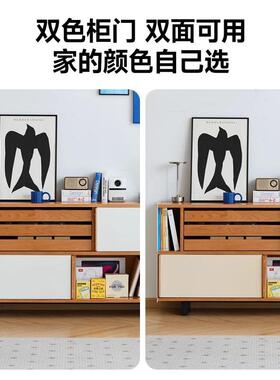 北欧简实木斗柜家用客厅RXZ中储物收纳示柜小户型抽屉展柜古玄关