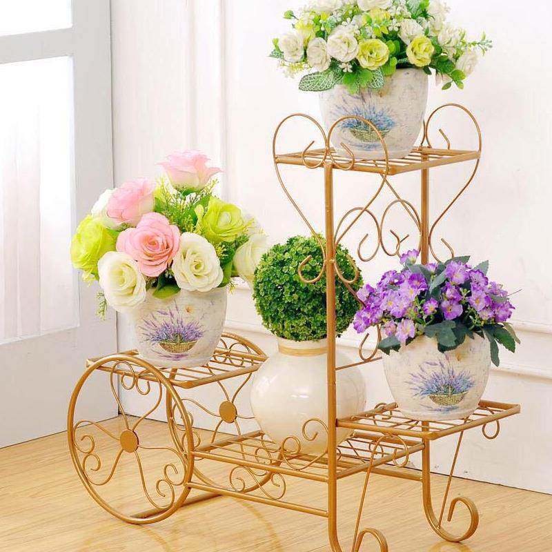 外花无品牌/架铁艺多层花架室内花架子阳架台物植架欧式落地花架
