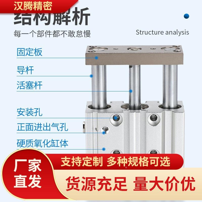 气动TCM气缸51三2带导杆杆三轴MGPM32微磁型162迷你小型大全