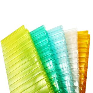 PC插接阳光板透墙雨明中空卡布隆板户RYH外棚采光装饰遮板幕阳光