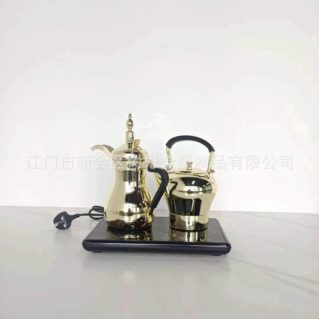 咖不锈钢阿炉拉伯98啡电煮双壶煮茶咖啡奶茶中东电热咖啡分壶1L享