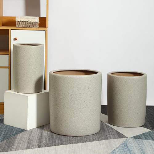 陶花粗陶大F9689S5H号北欧简约厅绿植客发财树金瓷钱树龟背竹口径