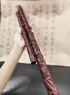 金QWI箍棒檀盘木件雕刻手龙把无漆