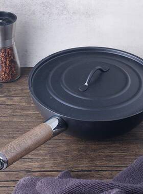 TZT日式铁锅一人家小铁锅用无涂层户外炒WLC锅食小炒菜锅不号粘锅